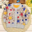 Girls/ Boys Long Sleeved Soft Winter Cardigan-Grey star-9M-JadeMoghul Inc.