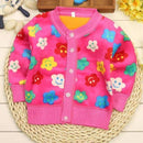 Girls/ Boys Long Sleeved Soft Winter Cardigan-rose smile-9M-JadeMoghul Inc.