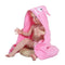 Girls / Boys Soft Hooded Towel Wrap-Pink Monster-China-JadeMoghul Inc.