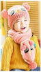Girls / Boys Winter Warm Knitted Cute Owl Hat And Scarf Set-Pink-JadeMoghul Inc.