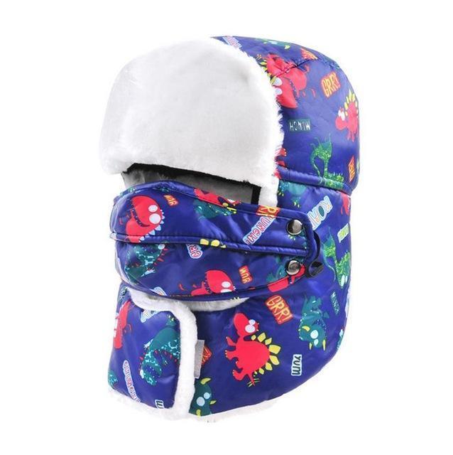 Girls / Boys Winter Windproof Thick Warm Winter Snow Face Mask Hat-sapphire-JadeMoghul Inc.