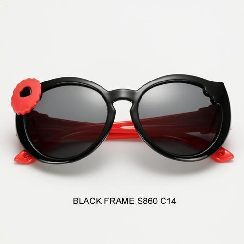 Girls Cool Folding Acrylic Frame Sunglasses UV 400 Protection-Black frame-JadeMoghul Inc.