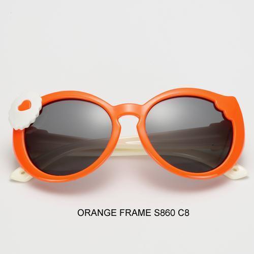 Girls Cool Folding Acrylic Frame Sunglasses UV 400 Protection-Orange frame-JadeMoghul Inc.