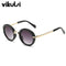 Girls Cool Round Shaped Acrylic Frame Sunglasses-A765 black-JadeMoghul Inc.