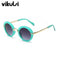 Girls Cool Round Shaped Acrylic Frame Sunglasses-A765 green-JadeMoghul Inc.