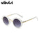 Girls Cool Round Shaped Acrylic Frame Sunglasses-A765 white-JadeMoghul Inc.