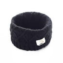 Girls Cute Warm Cable Knit Winter Snood Scarf In Solid Colors-black-JadeMoghul Inc.