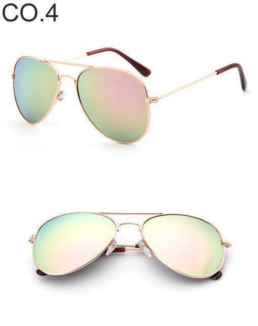 Girls Fashionable Reflector Aviator Sunglasses-CO4-JadeMoghul Inc.