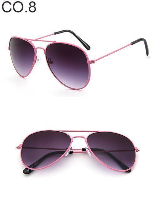 Girls Fashionable Reflector Aviator Sunglasses-CO8-JadeMoghul Inc.