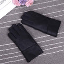 Girls Genuine Sheepskin Leather Gloves With Wool And Fur Lining-Black-S(4-8year-old)-JadeMoghul Inc.