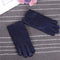 Girls Genuine Sheepskin Leather Gloves With Wool And Fur Lining-Dark blue-S(4-8year-old)-JadeMoghul Inc.