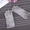 Girls Genuine Sheepskin Leather Gloves With Wool And Fur Lining-Light grey-S(4-8year-old)-JadeMoghul Inc.