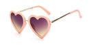 Girls Heart Shaped Sunglasses With UV 400 Protection-Nude w purple yellow-JadeMoghul Inc.