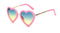 Girls Heart Shaped Sunglasses With UV 400 Protection-Pink w green yellow-JadeMoghul Inc.