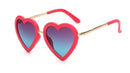 Girls Heart Shaped Sunglasses With UV 400 Protection-Red w purple blue-JadeMoghul Inc.