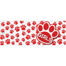 GIRLS PASS 9X3.5 RED PAWS 2 SIDED-Supplies-JadeMoghul Inc.