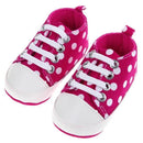 Girls Polka Dot Soft Sole Shoes-Rose Red-0-6 Months-JadeMoghul Inc.