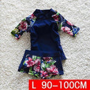 Girls Shirt And Shorts Swim Set-Swimwear Kids Blue L-JadeMoghul Inc.