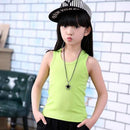 Girls Soft Cotton Summer Tank Tops-Green-10-JadeMoghul Inc.