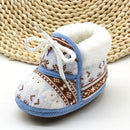 Girls Soft Faux Fur Ankle Length Booties-Sky Blue-7-12 Months-JadeMoghul Inc.