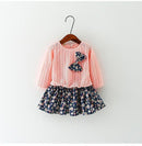 Girls Summer Floral Print Dress-Pink-9M-JadeMoghul Inc.