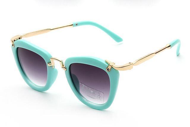 Girls Vintage Style Sunglasses With UV 400 Protection-GREEN-JadeMoghul Inc.