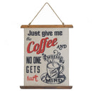 Home Decor Ideas Give Me Coffee Linen Wall Art