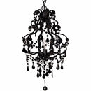 Glamorously Stimulating Elizavetta Noir Chandelier-Chandeliers-Black-plastic bead iron-JadeMoghul Inc.