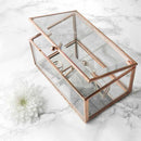 Glass Gifts & Accessories Personalized Gifts - Rose Gold Glass Jewelry Box Treat Gifts