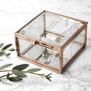 Glass Gifts & Accessories Personalized Gifts -  Rose Gold Glass Trinket Box Treat Gifts