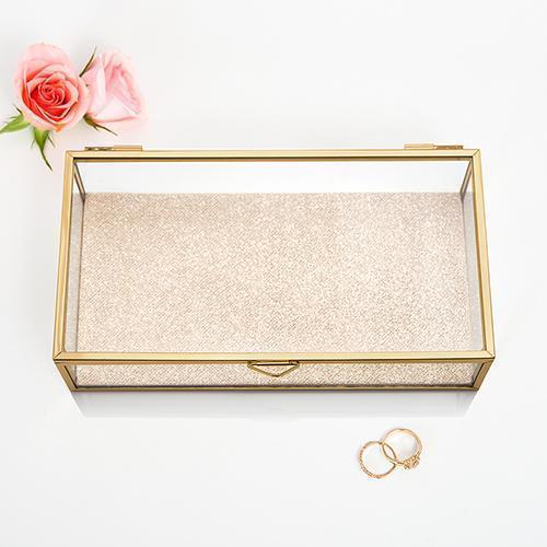 Glass Jewelry Box with Gold Edges (Pack of 1)-Personalized Gifts for Women-JadeMoghul Inc.