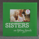Glass SISTERS frame - 6 x 4 - green and White-Personalized Gifts By Type-JadeMoghul Inc.