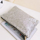 Glitter Sparkling Sequins Dazzling Clutch Evening Party Bag Handbag Bling Purse 9IHX-Silver-JadeMoghul Inc.