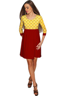 Go For Gold Gloria Empire Waist Dress - Women-Go For Gold-XS-Yellow-JadeMoghul Inc.