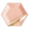 Gold & Blush Hexagon Party Plates - Large (Pack of 8)-Wedding Table Decorations-JadeMoghul Inc.