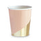 Gold Colorblock Party Cups - 9 oz. (Pack of 8)-Wedding Table Decorations-JadeMoghul Inc.