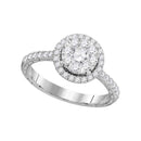 14kt White Gold Women's Round Diamond Bridal Wedding Engagement Ring 7/8 Cttw - FREE Shipping (US/CAN)