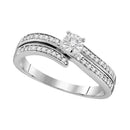 Gold & Diamond Engagement & Anniversary Rings Sterling Silver Women's Round Diamond Solitaire Bridal Wedding Engagement Ring 1-5 Cttw - FREE Shipping (USA/CAN) JadeMoghul