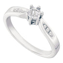 Sterling Silver Womens Round Diamond Solitaire Bridal Wedding Engagement Ring 1/20 Cttw - FREE Shipping (US/CAN)-Gold & Diamond Engagement & Anniversary Rings-10.5-JadeMoghul Inc.