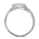 Gold & Diamond Rings Sterling Silver Diamond Mom Mothers Heart 2-tone Ring Dainty Small 1/20 Cttw - FREE Shipping (US/CAN) JadeMoghul