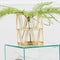Gold Geometric Candle Lantern (Pack of 2)-Table Top Décor-JadeMoghul Inc.