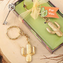 Gold metal cactus design key chain from fashioncraft-Celebration Party Supplies-JadeMoghul Inc.