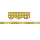 GOLD PLKA DOT SCALLOPED BORDER TRIM-Learning Materials-JadeMoghul Inc.