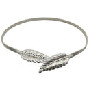 gold silvery leaf shape Wedding designer Elastic belts for women girl,Stretch Skinny Waist Belt Cummerbunds metal female belt-Silver-70cm-JadeMoghul Inc.