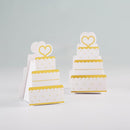 Gold Wedding Cake Favor Box (Set of 12)-Favor Boxes Bags & Containers-JadeMoghul Inc.