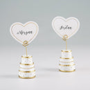 Gold Wedding Cake Place Card Holder (4-Sets of 6)-Boy Wedding / Ring bearer-JadeMoghul Inc.