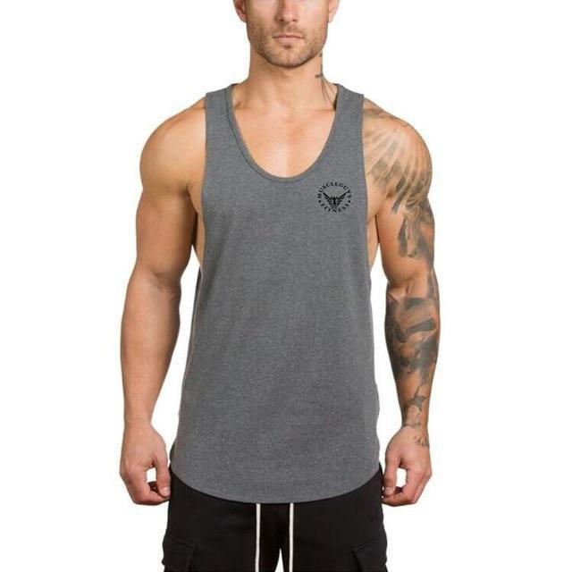 Golds gyms clothing Brand singlet canotte bodybuilding stringer tank top men fitness T shirt muscle guys sleeveless vest Tanktop-Dark grey01-XL-JadeMoghul Inc.