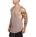 Golds gyms clothing Brand singlet canotte bodybuilding stringer tank top men fitness T shirt muscle guys sleeveless vest Tanktop-Khaki-XL-JadeMoghul Inc.