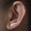Gold/Silvered-coloured Leaf Stud Earrings-Gold-JadeMoghul Inc.