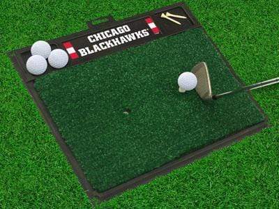 Golf Hitting Mat Golf Accessories NHL Chicago Blackhawks Golf Hitting Mat 20" x 17" FANMATS